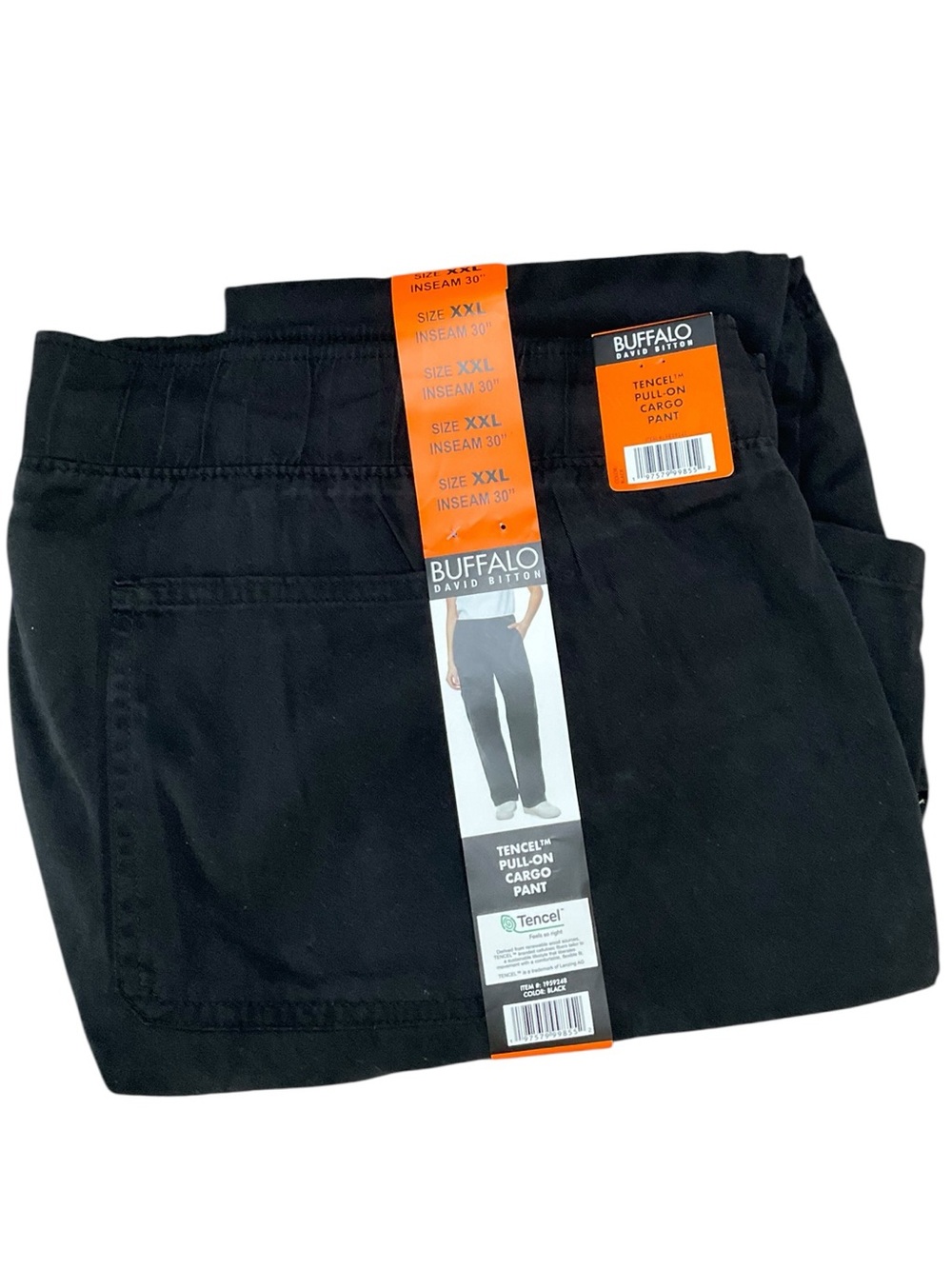 Buffalo David Britton Women's Cargo Tencel Pant Black Size XXL NWT